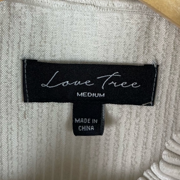 Love Tree Medium Corduroy Boho Beach Raw Hem Shacket Button Down Shirt Trucker - Picture 5 of 8